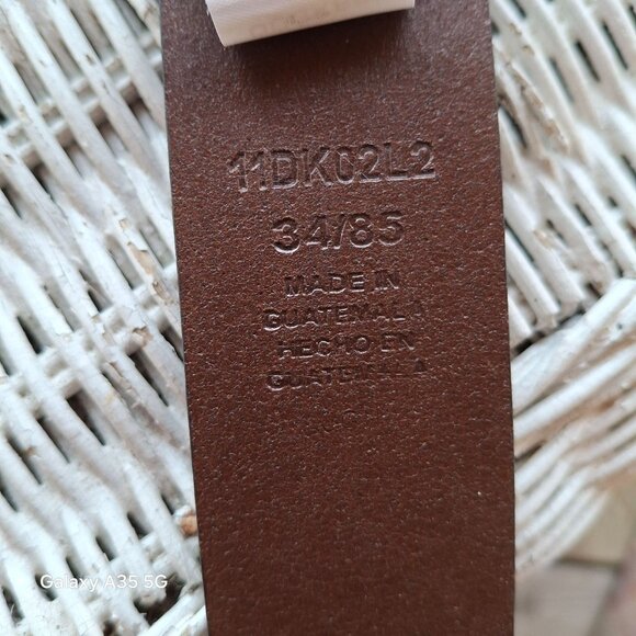 Dockers NWT Mens Genuine Leather Belt Size 34 Brown With Black Buckle - Picture 6 of 6